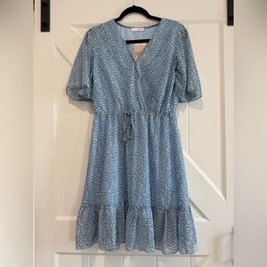 Kirundo Blue Leopard Patterned Women's Dress